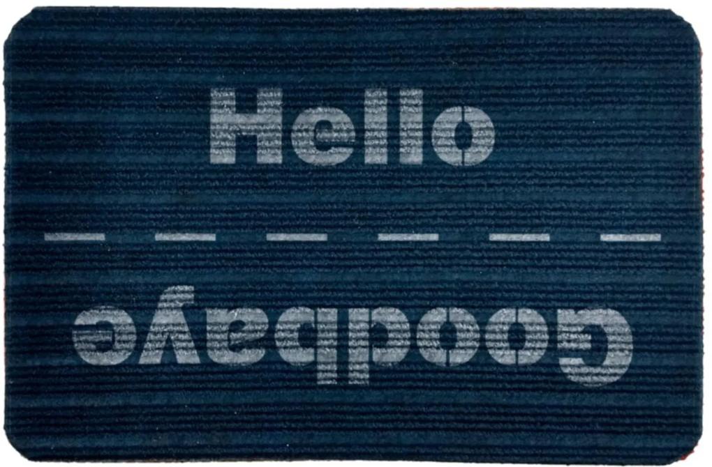 Capacho Carpet Goobaye/Hello Azul Único Love Decor