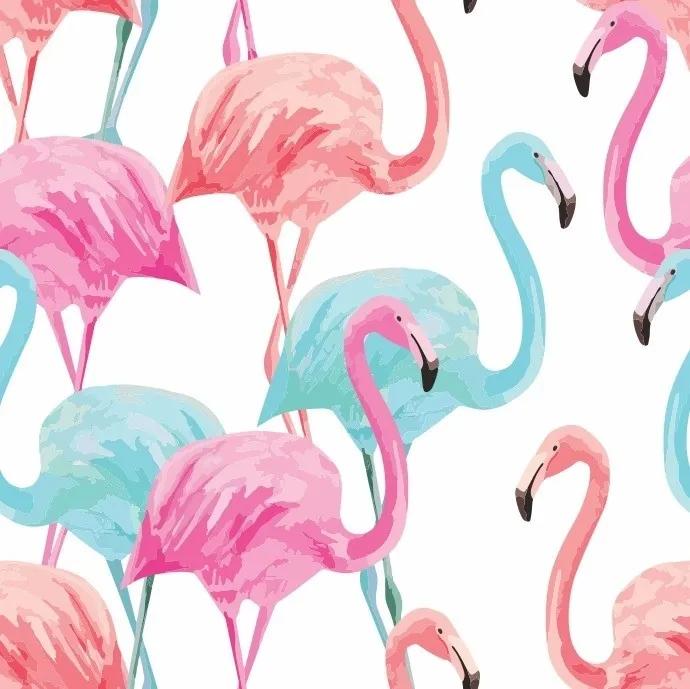 Papel De Parede Adesivo Flamingos (0,58m x 2,50m)