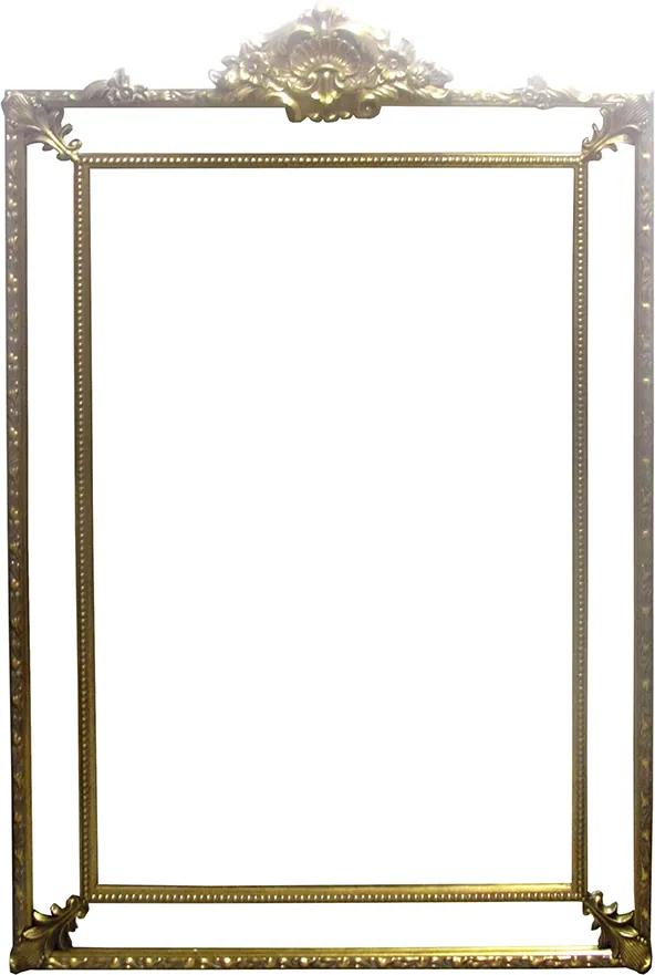 Espelho Clássico Provençal Folheado a Ouro 191 cm x 135 cm