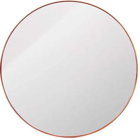 Espelho Balford Redondo em Metal - Laranja - 60cm