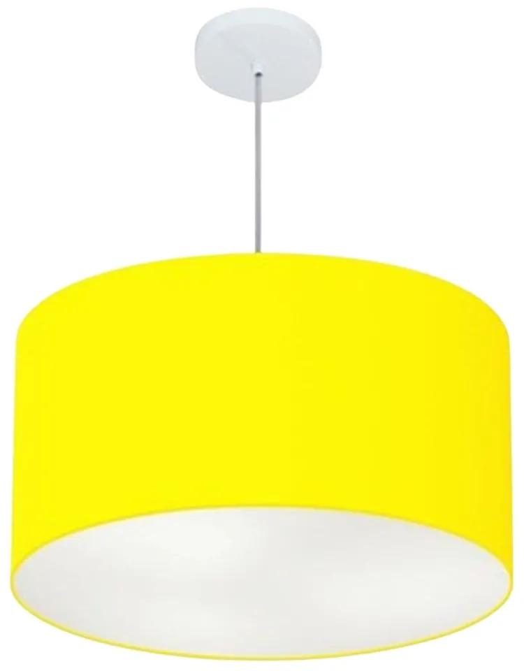 Pendente Cilíndrico Amarelo MJ-4101 Para Mesa de Jantar e Estar