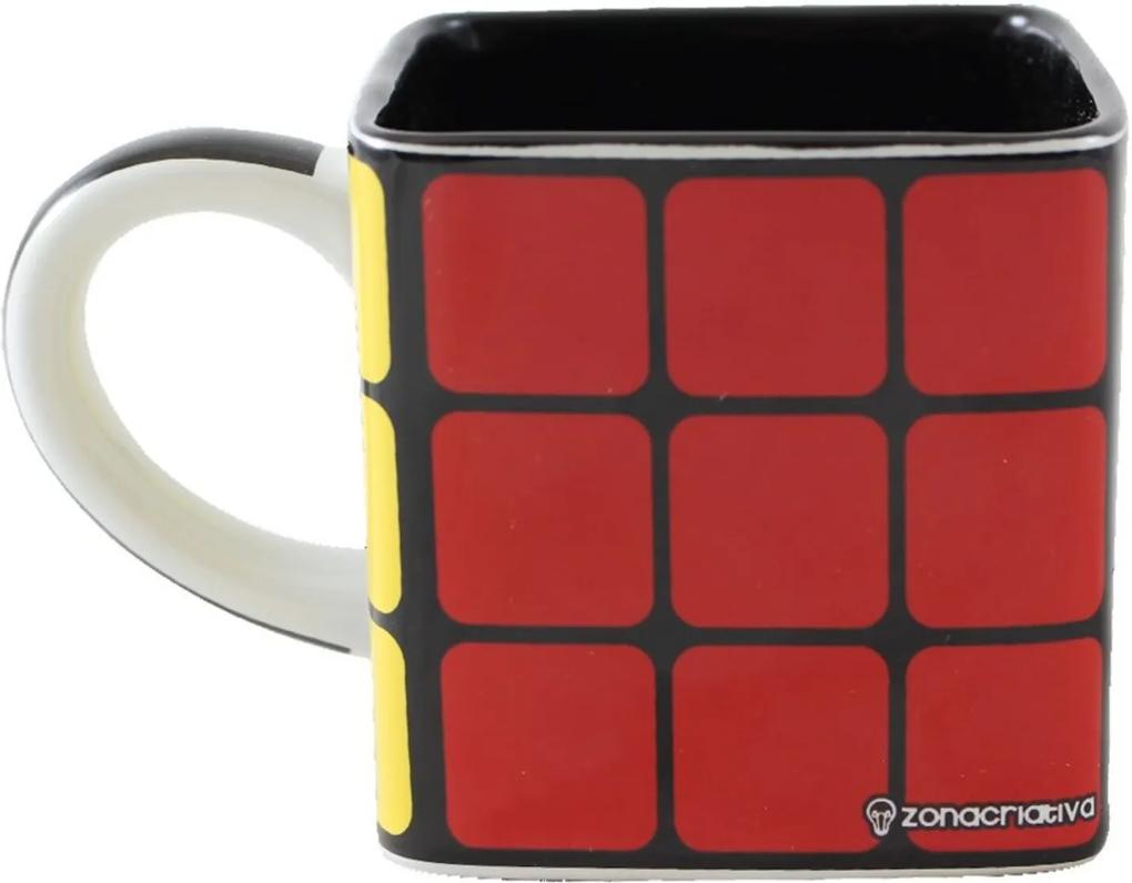 Caneca Cubo Rubiks Geek10 Vermelho