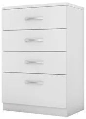 Cômoda Para Quarto 4 Gavetas Astral 02 Branco - Mpozenato