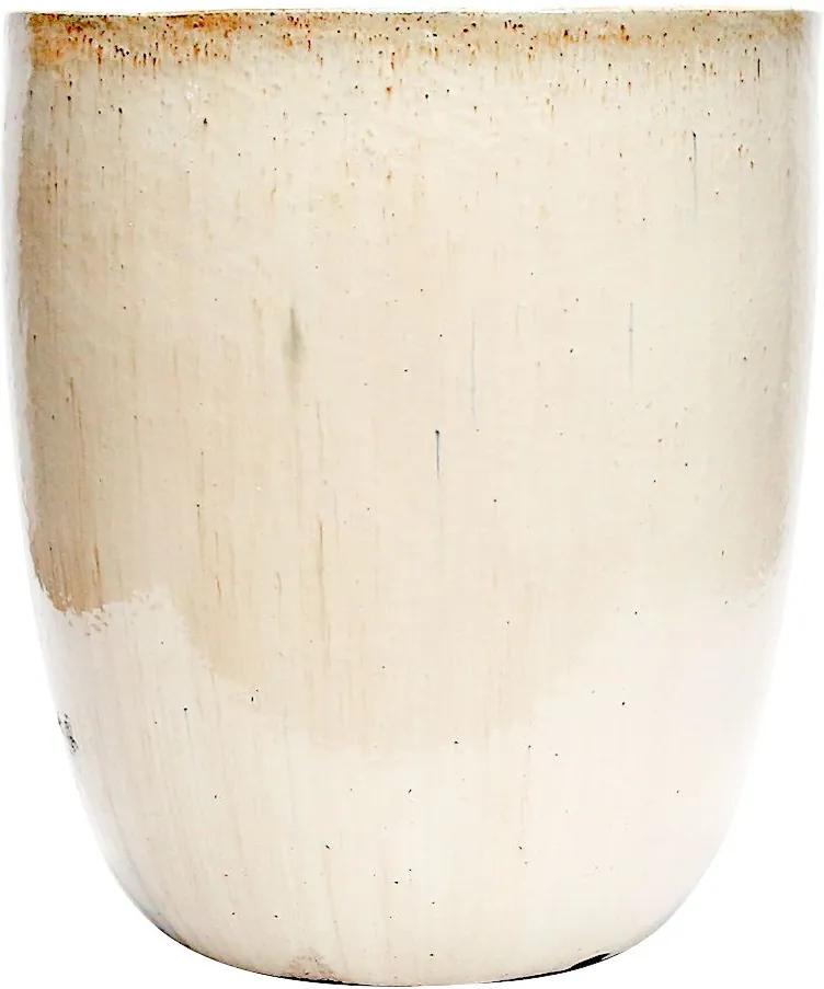 Vaso Vietnamita Cerâmica Importado U Planter Areia D54cm x A68cm