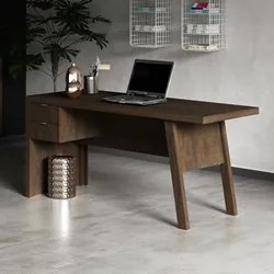 Mesa para Escritório com 02 Gavetas ME4122 Rústico - Tecno Mobili