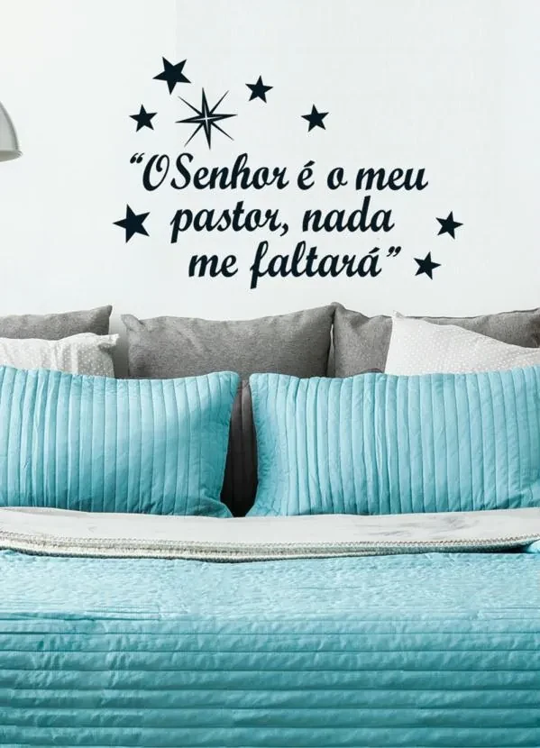 Frase O Senhor É Meu Pastor Em Adesivo Decorativo de Parede