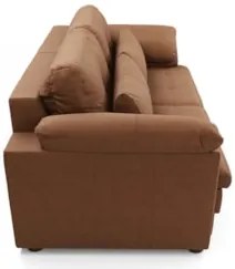 Sofá Retrátil 2 Lugares Para Sala 175cm Dijon Couro Mel S07 - Mpozenat