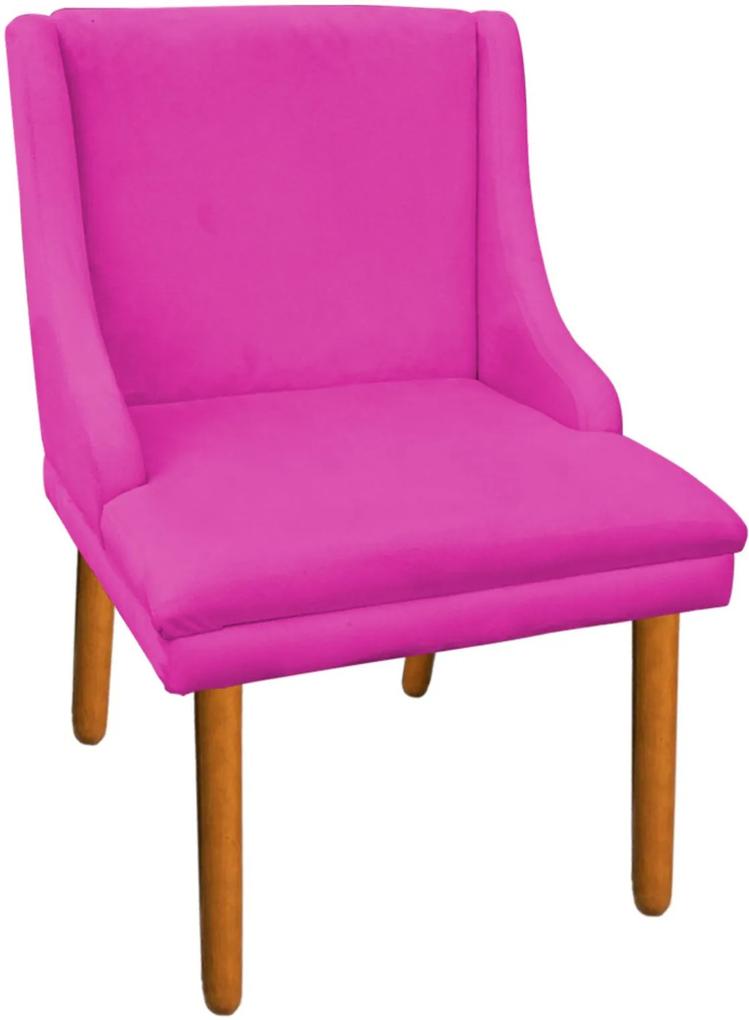 Cadeira Poltrona Decorativa Liz Suede Pink - D'Rossi