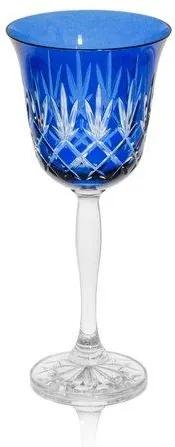 Taça para Vinho em Cristal Polonês Azul Claro - 220ml