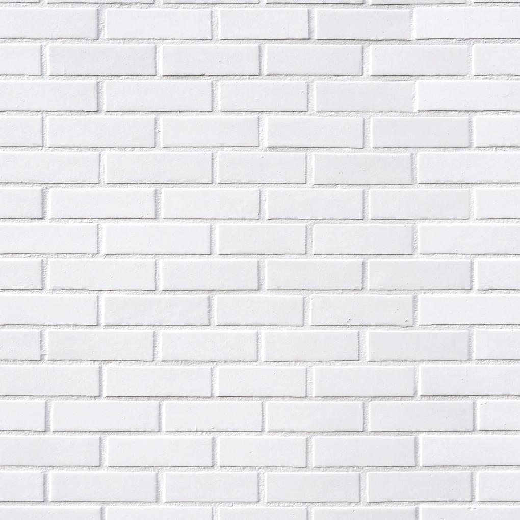 Papel de Parede Tijolinho Branco 0.52m x 3.00m