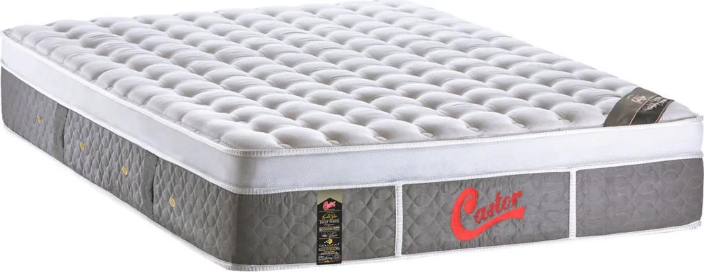 Colchão Queen 158X198X34 Super Lux Plush Light Strees Oxy One Face Cinza Castor