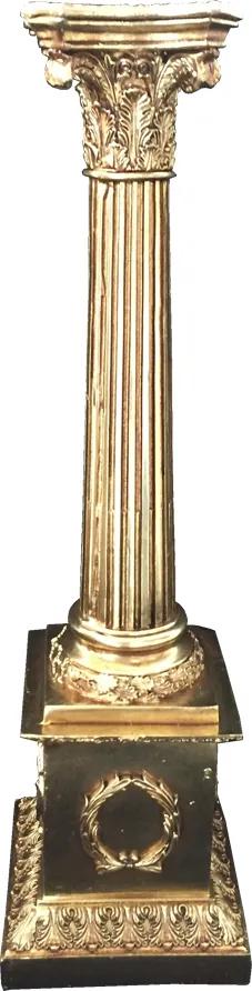 Castiçal Clássico Folheado a Ouro 46 cm x 13 cm