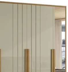 Guarda Roupa Casal 230cm Com Espelho Barok Opala/Cumaru Z10 - Mpozenat