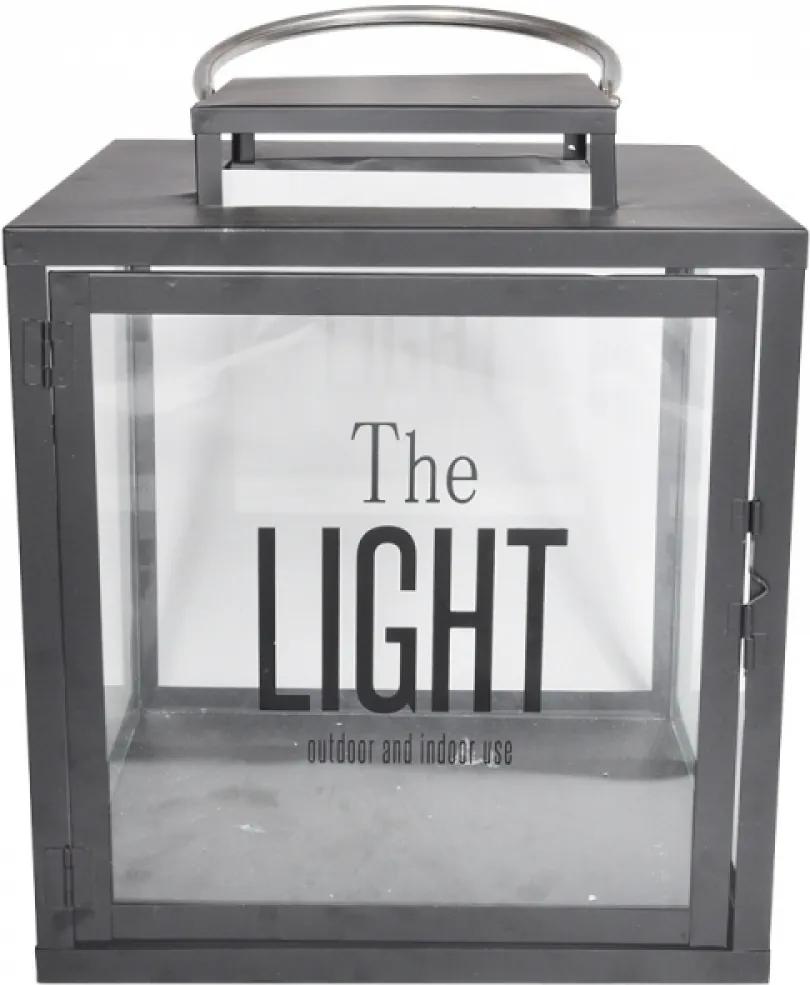 lanterna THE LIGHT ferro e vidro 35cm Ilunato SD0162