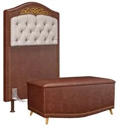 Cabeceira Cama Box Solteiro 90cm Com Calçadeira Baú Imperial J02 Facto