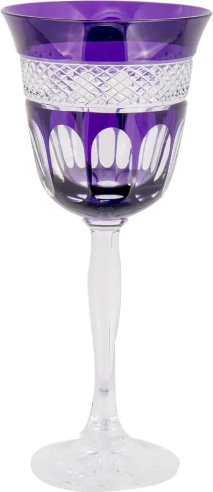 Taça de Cristal Lodz para Água de 220 ml - Purple