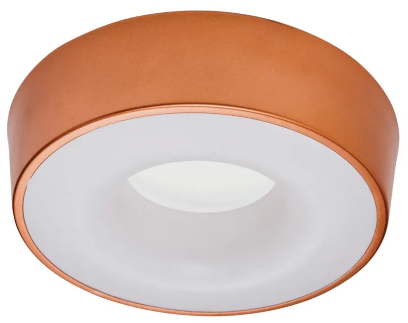 Plafon Dandi Ø34X09Cm Led 16,4W Bivolt | Usina 19000/34 (RG-M Rosê Metálico, 3000k)
