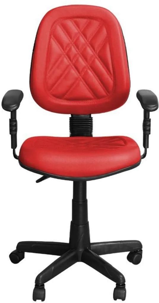 Cadeira Pethiflex CE-02GPBT Giratória Couro Vermelho