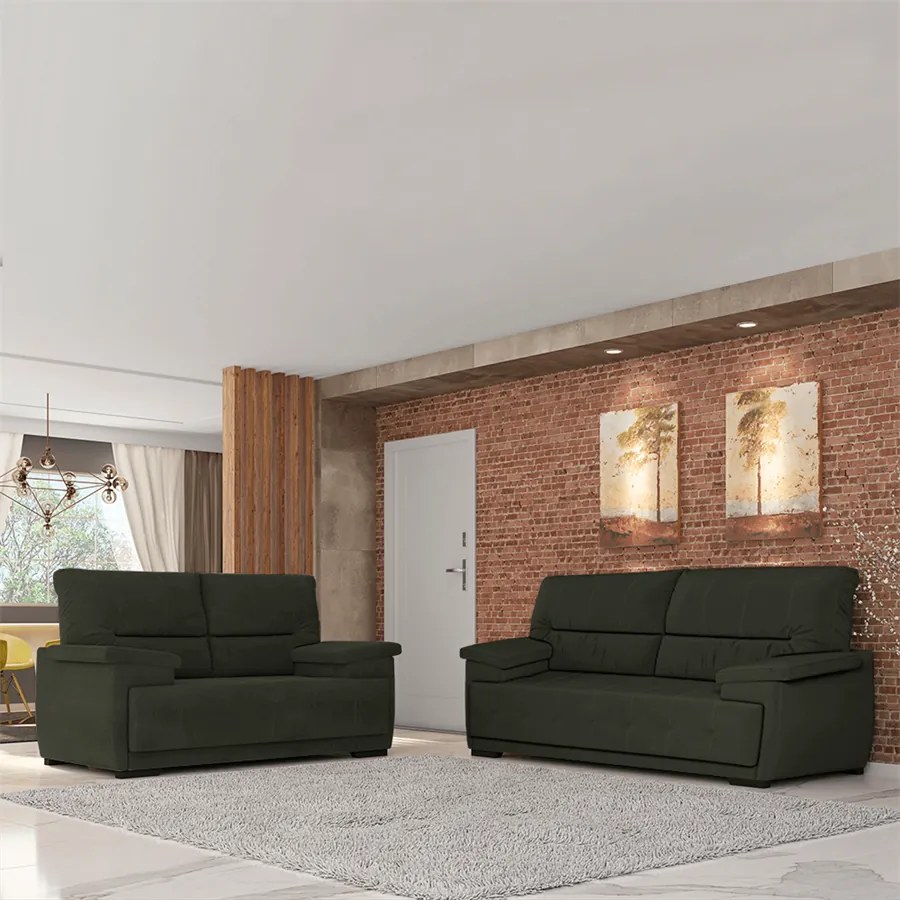 Conjunto de Sofás Alef C/ Sofá 2 Lugares (L: 160cm) + Sofá 3 Lugares