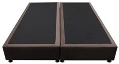 Base Box para Cama Casal Queen 158x198cm Bipartido Liz S05 Suede Borda