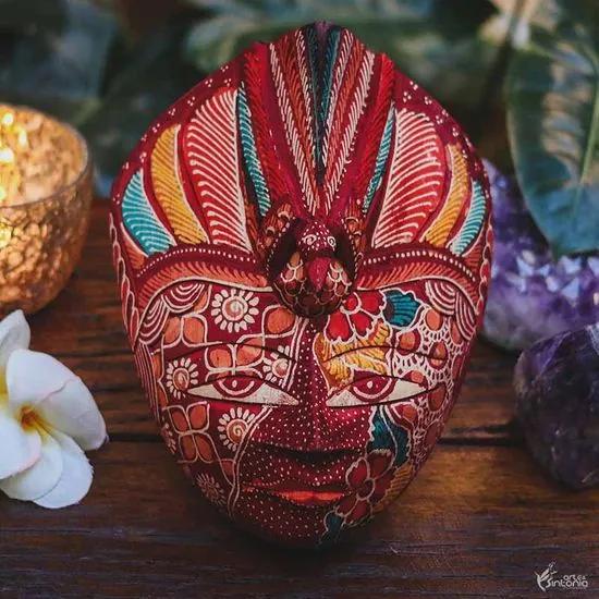 Máscara Batik Decorativa - Bali