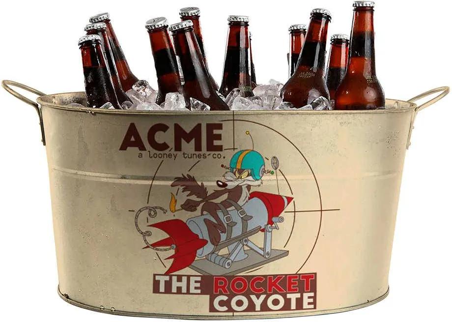 Balde para Gelo Looney Tunes ACME The Rocket Coyote em Metal - Urban