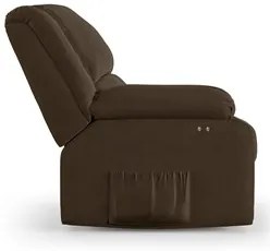 Poltrona do Papai Reclinável Pietra Power Touch Massagem FH9 Veludo Ma