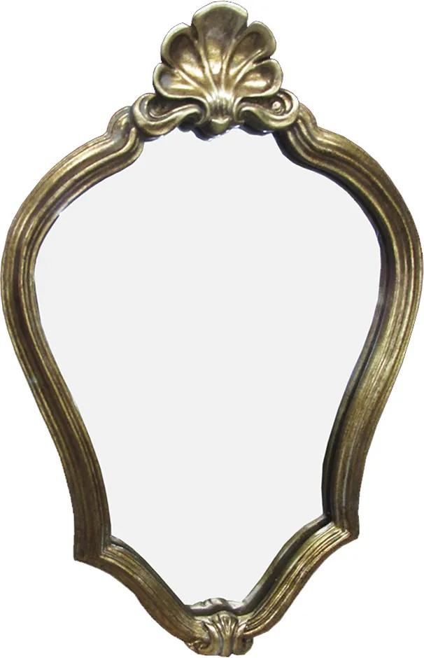 Espelho Clássico Provençal Folheado a Ouro - 44x29cm