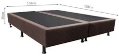 Base Box para Cama Casal Queen 158x198cm Bipartido Liz S05 Suede Borda