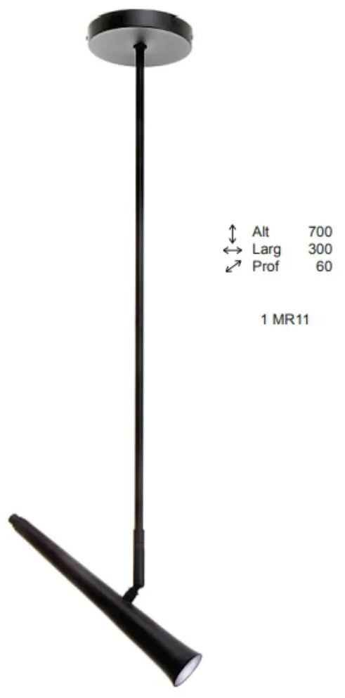 Plafon Stratus Haste Vertical 06X30X70Cm Cone Slim Longo Articulado Me... (DOURADO FOSCO / DOURADO BRILHO)