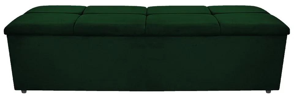 Calçadeira Munique 140 cm Casal Suede Verde - ADJ Decor