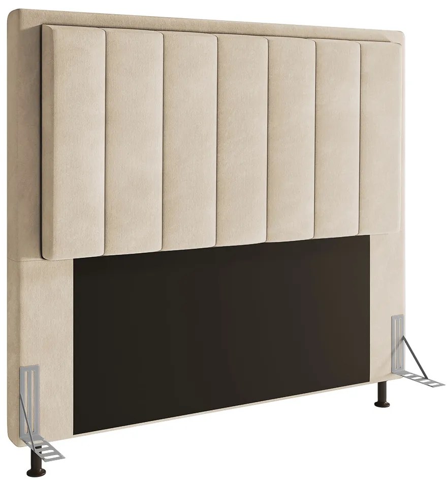 Cabeceira Opala Para Cama Box Queen 160 cm Suede - D'Rossi - Bege