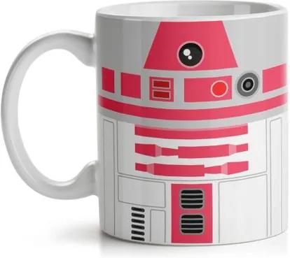 Caneca Geek Side Faces - R2 rosa
