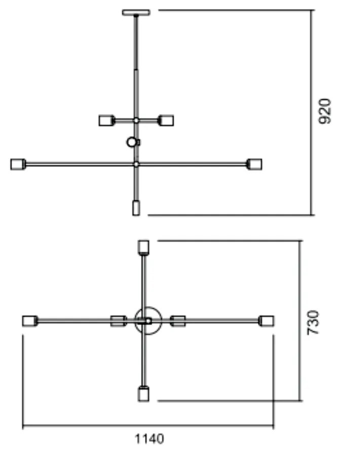 Pendente Bloss C/ Porta Soquete S/ Globos Ø114X73X92Cm 6L E27 Metal |... (ESC-V - Escovado)