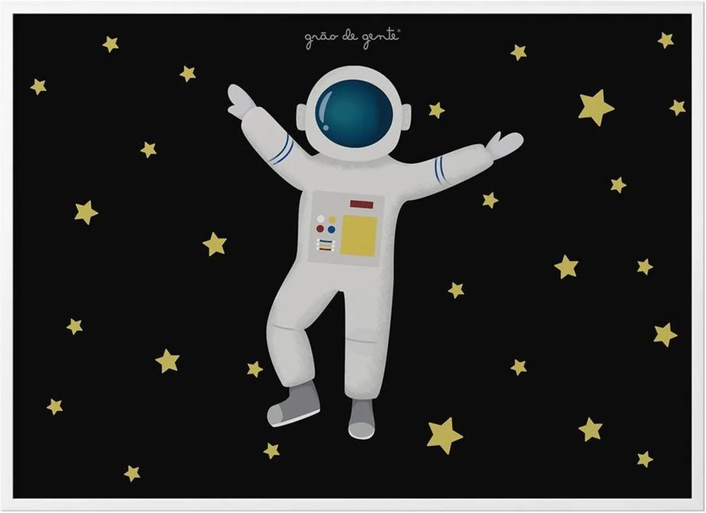Quadro Astronauta 46cm Grão de Gente Azul