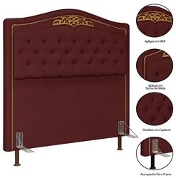 Cabeceira Cama Box Casal King 195cm Com Calçadeira Baú Imperial Veludo