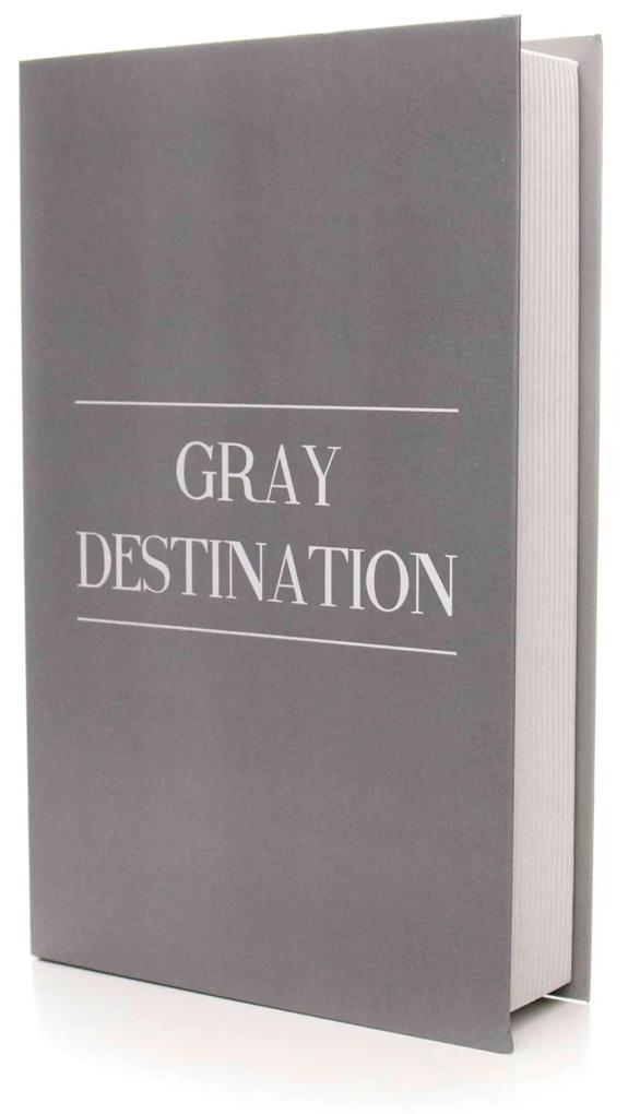 Caixa Livro Decorativo "Gray Destination Cinza" 27x14x5 cm -D'Rossi