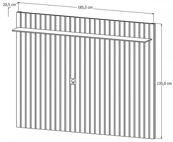 Rack Vivare 1.8 Wood Com Painel Classic Ripado Nature/Off White - Giga Móveis