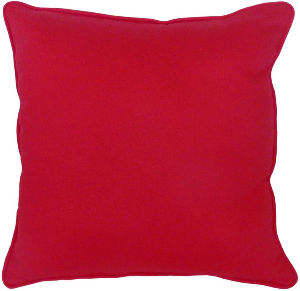 Capa Almofada em Algodão Liso Vermelho 45x45cm com Viés