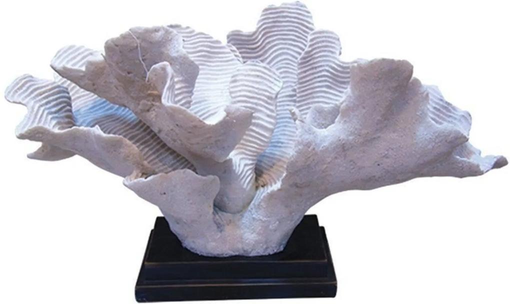Coral Decorativo De Resina Branco 51Cm