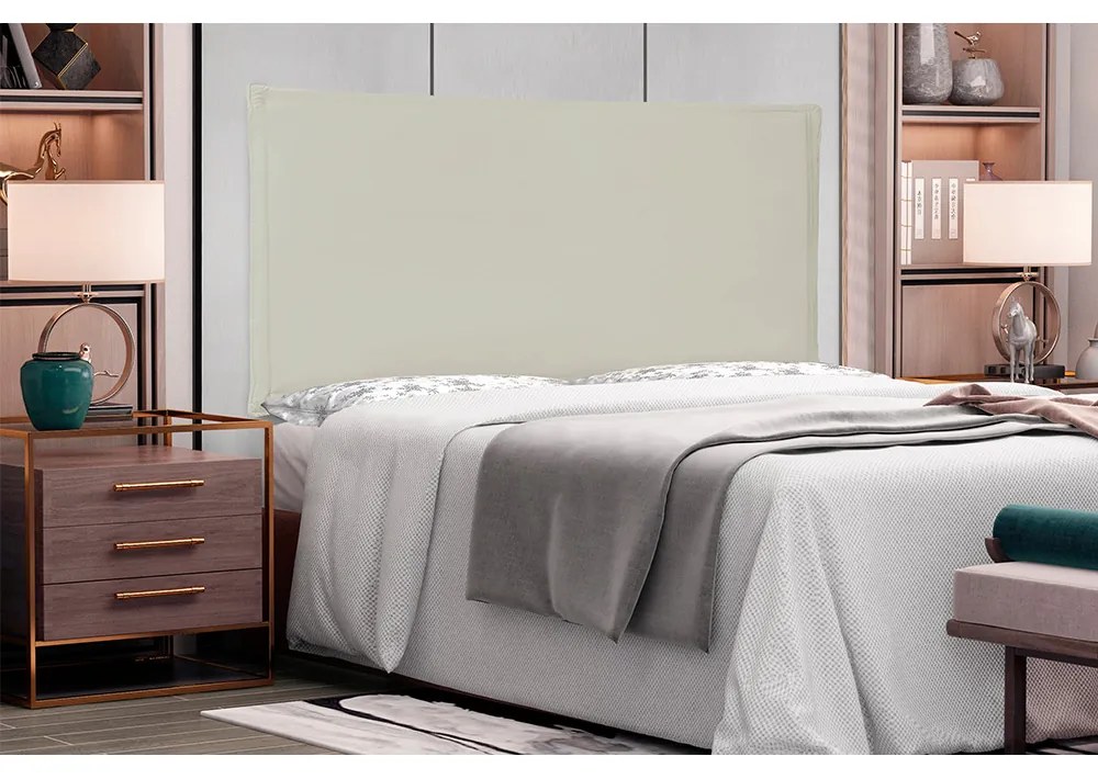 Cabeceira Painel Garden Para Cama Box Solteiro 90 cm Corino - D'Rossi - Bege