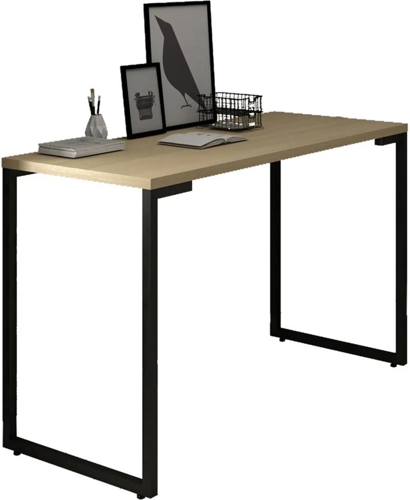 Mesa Para Computador Escrivaninha 120cm Estilo Industrial New Port F02 Nature - Mpozenato