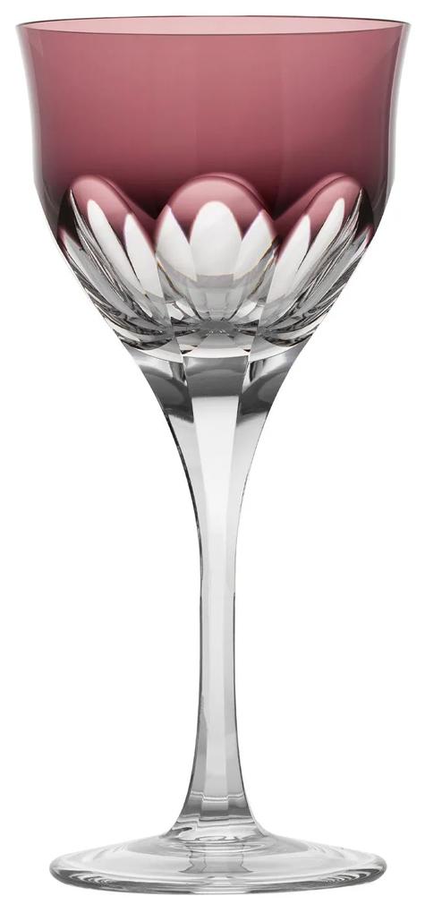 Taça de Cristal Lapidado Artesanal p/ Água Libélula - Ametista - 45  Ametista - 45