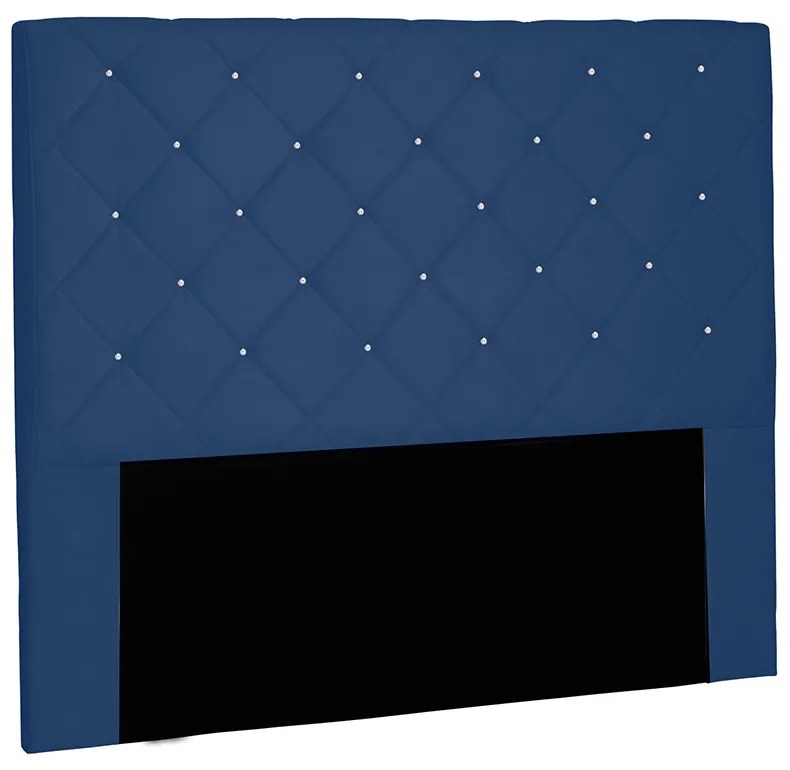 Cabeceira Tania Para Cama Box King 195 cm Suede - D'Rossi - Azul Marinho