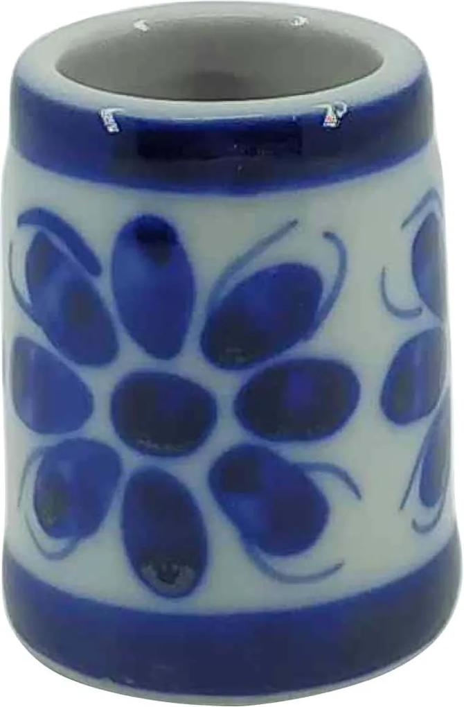 Copo Shot de Porcelana Azul Colonial 50 ml