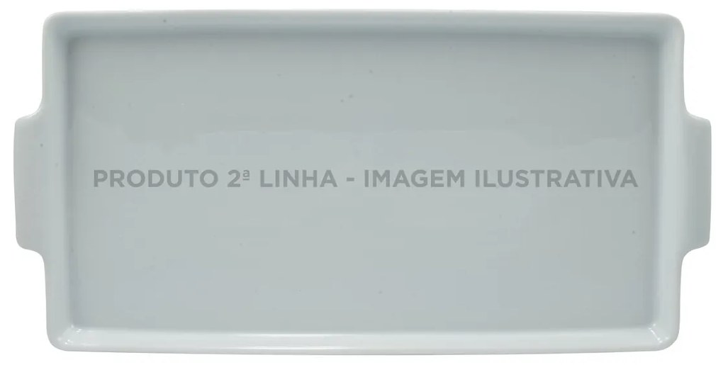 Bandeja 37 Cm Com Alça Porcelana Schmidt - Mod. Couvert 2° Linha