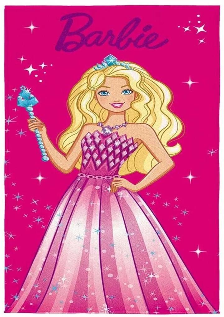 Toalha aveludada infantil menina Lepper Reinos Mágicos Barbie