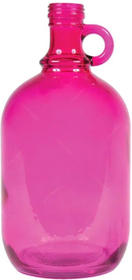 Garrafa Decorativa Wine Port Bottle Pink em Vidro - Urban - 27x13 cm
