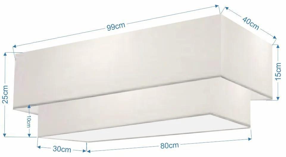 Plafon Para Banheiro Retangular SB-3072 Cúpula Cor Branco
