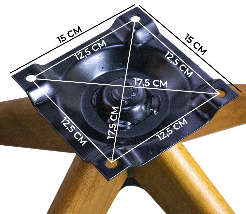 Base Giratória de Madeira MA30 para Poltrona - D'Rossi